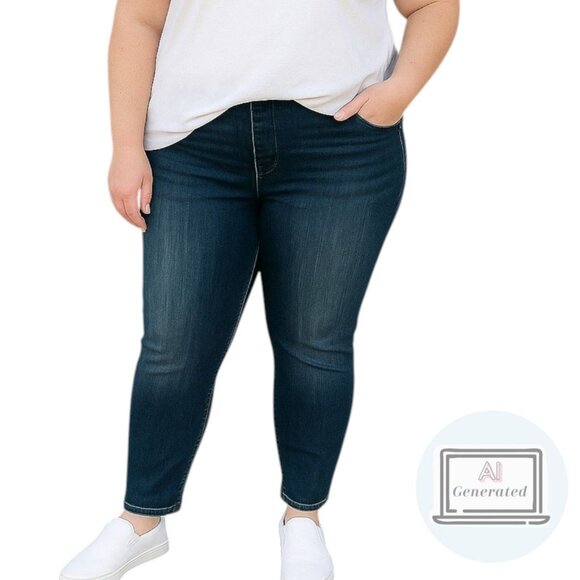 Chicos Womens Jegging Ankle Stretch Denim Slim Pull On Jean Size 2.5 | L | 14R - Picture 1 of 12